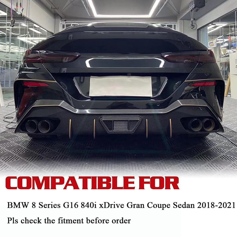 【GRANCY】EyeletDesign DamageCap brack Carbon Fiber Rear Trunk Spoiler Wing for BMW 8 Series G16