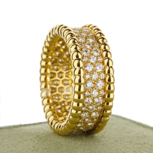 Van Cleef & Arpels Perlée Diamanten Ring 3 Reihen Größe S50/US5,25 REF: VCARO3Y900
