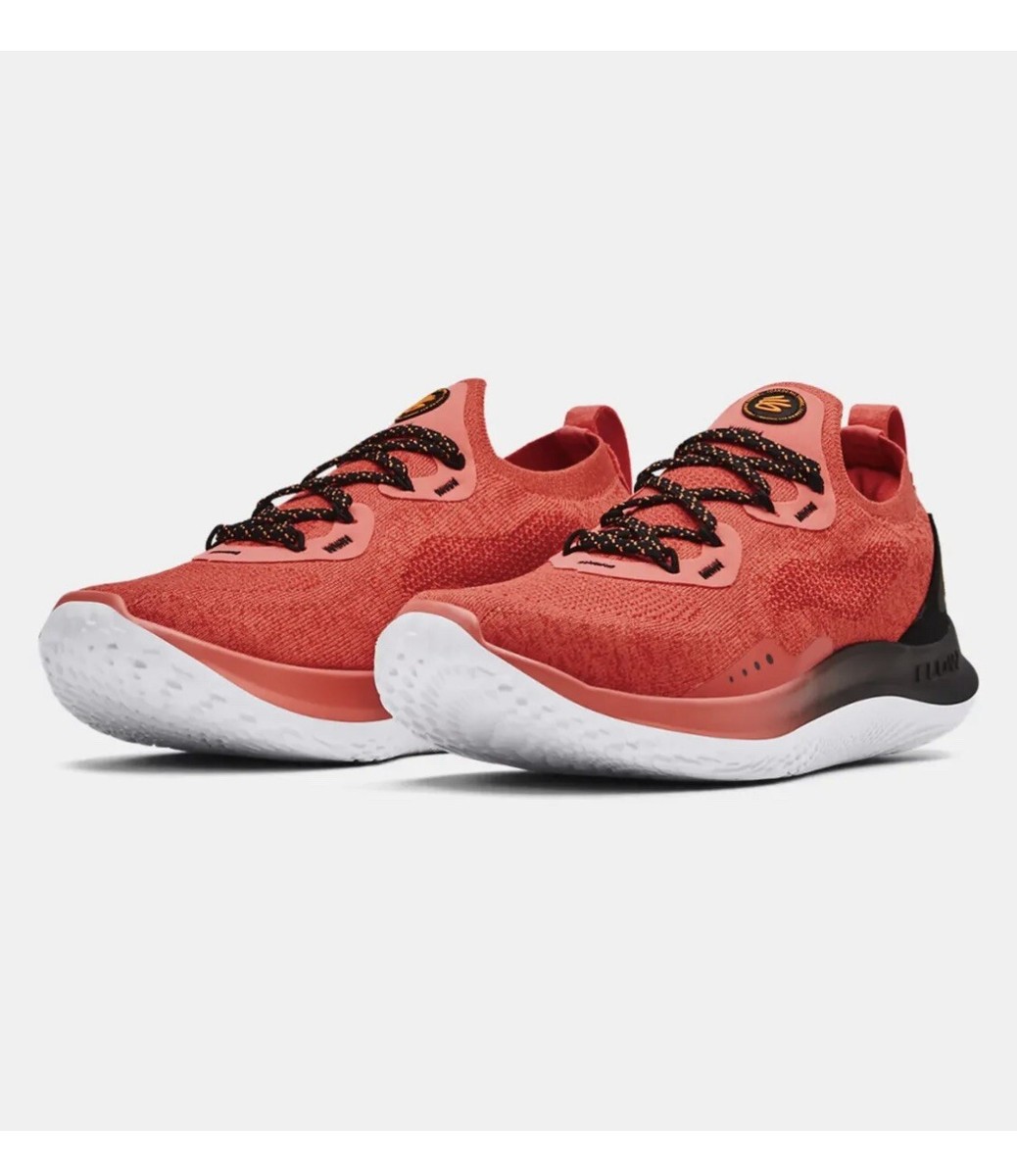 Under Armour Curry Flow Go Running Shoes Coral Red Black 3023814