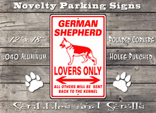 German Shepherd Dog Lovers Parking Sign Mancave Garage Kennel Hound Breed