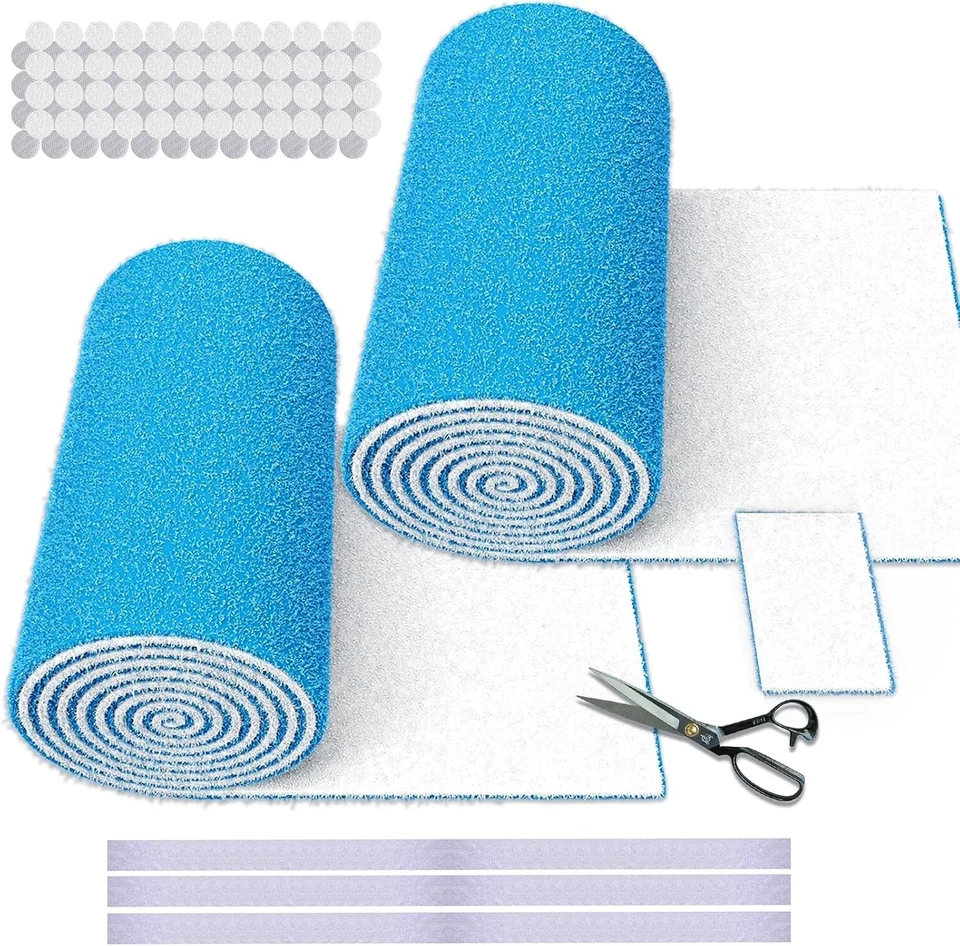 Filtros de ventilación de aire premium de 120"x12" con cinta adhesiva - perfectos para climatización y hogar Foto 3 de 4