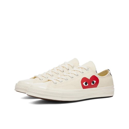COMME DES GARCONS CDG PLAY CONVERSE BLANCO BAJO UNISEX AZ-K111-001-2 - Imagen 2 de 9