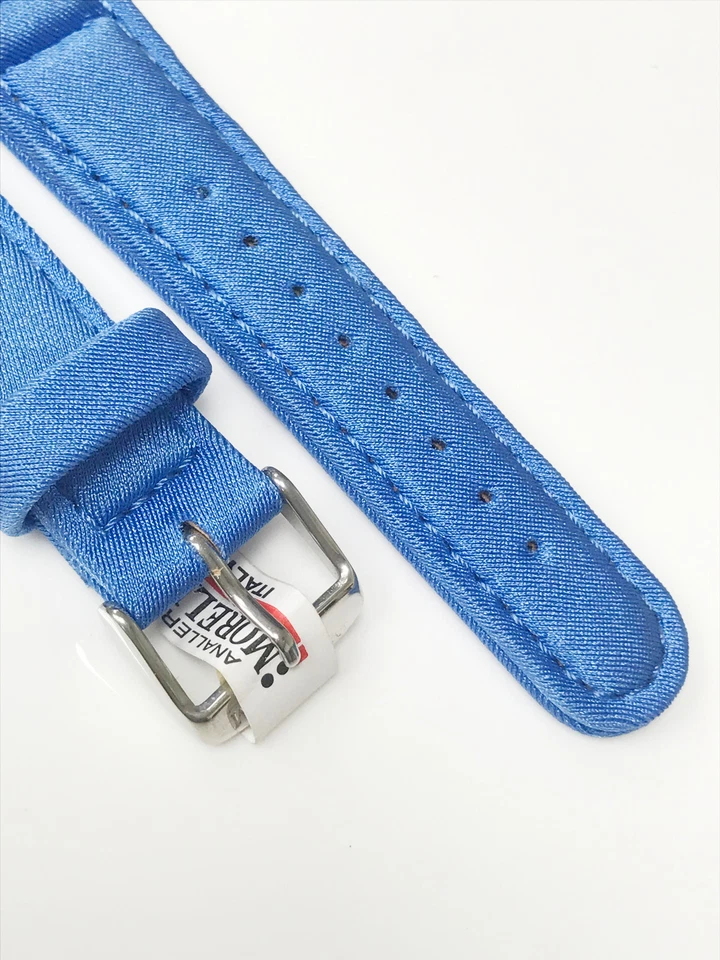 Morellato Original Genuine Anallergic Blue Silver Tone 18mm Buckle Watch Band - Image 3 of 4
