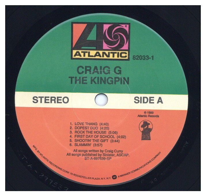 Craig G - The Kingpin '89 LP US ORG!EX+/EX W/S | eBay