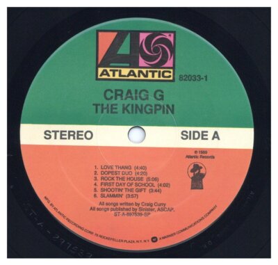 Craig G - The Kingpin '89 LP US ORG!EX+/EX W/S | eBay