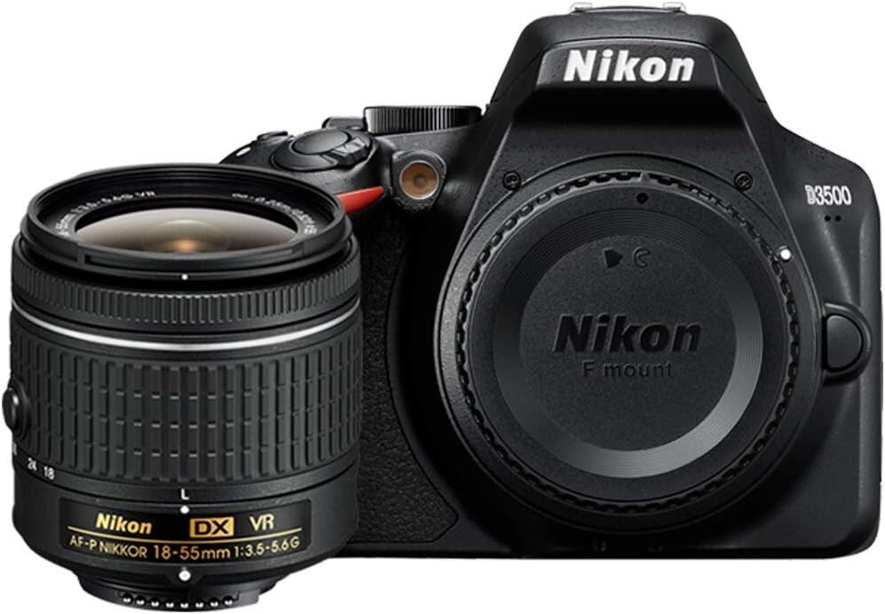 Nikon D3500 W/AF-P DX NIKKOR 18-55mm f/3.5-5.6G VR Black (Renewed