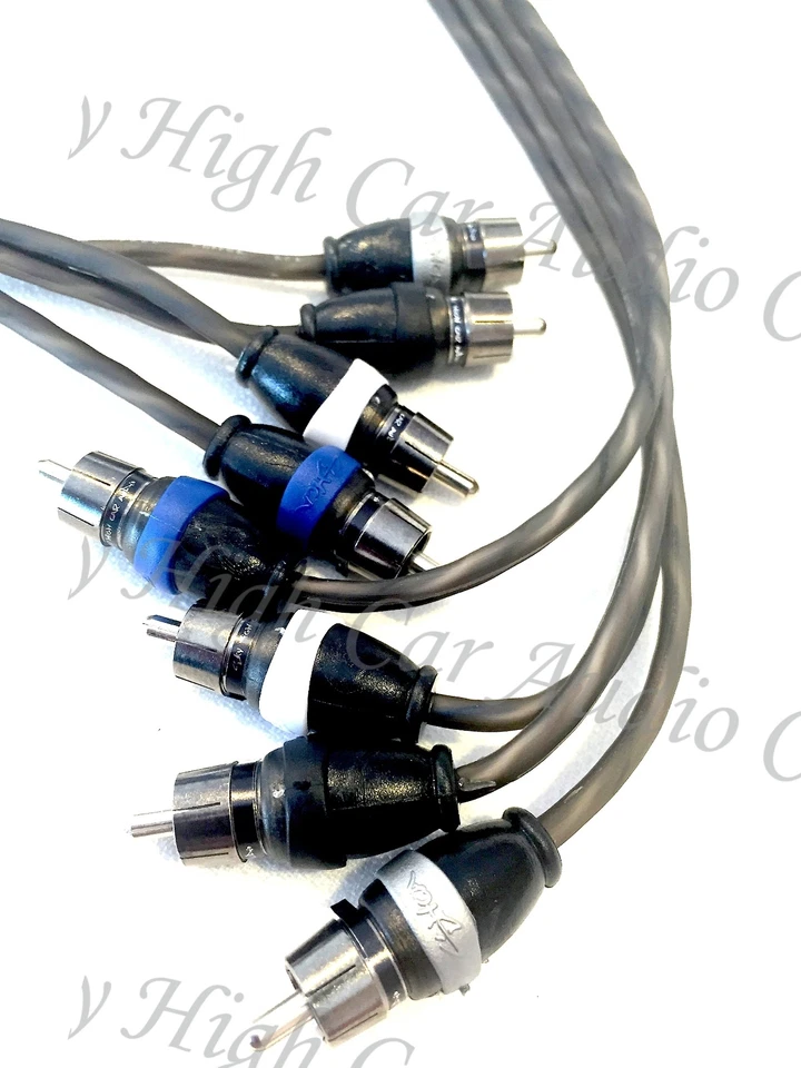 Sky High Car Audio 4 Channel Twisted 12 ft RCA Cables Coated 12' OFC Four - Image 2 of 4