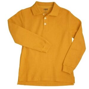 French Toast Toddler Boy/'s Long Sleeve Pique Polo Light Yellow Uniform Shirt
