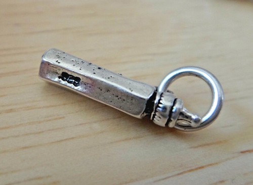 Sterling Silver 3D Small 16x4mm Old Fashioned Baby Bottle Charm! atl - Picture 3 of 4