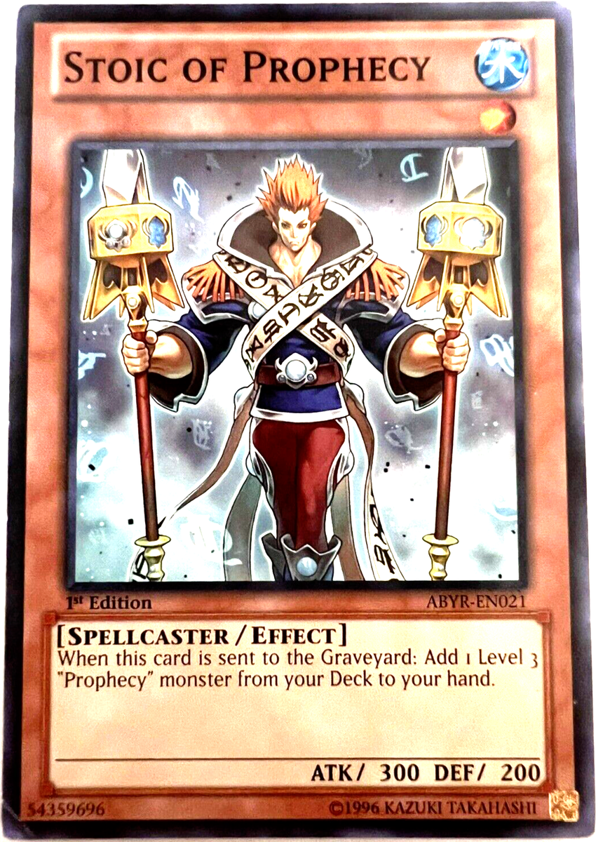 Yu-Gi-Oh! Stoic Of Prophecy Card – ABYR-EN021 Common, 1st Edition, Abyss Rising Set - View #7