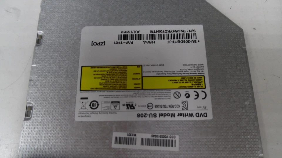 Unidad grabadora de CD/DVD±RW Toshiba Satellite L55-A5299 * SU-208 - V000310240 Foto 2 de 4