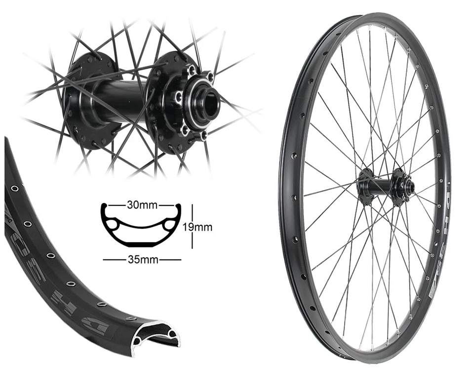BÄRWINKELS Vorderrad 28" / 29" Disc 30-622 Hohlkammer 6-Loch Boost Steckachse Ø15x110mm MTB
