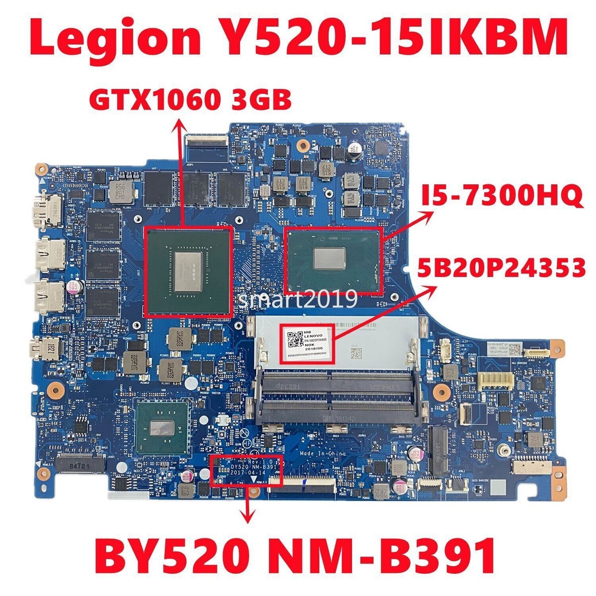Nm B191 Lenovo Y520 Motherboard Replacement NM-B191 For Lenovo