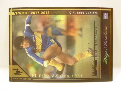 Panini WCCF 2017-18 HOLE Diego Armando Maradona Boca Juniors Storia delle Leggende - Foto 2 di 8