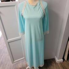 Vintage Nightgown GOSSARD ARTEMIS Nylon House Dress Lace Detail Size S/M Petite