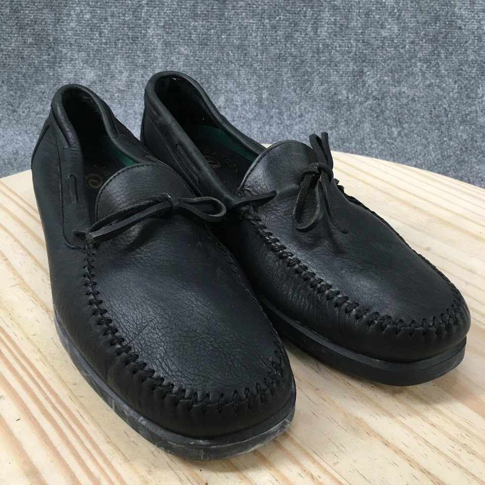 Zapatos Dexter Para Hombres 13 M Mocasines Sin Cordones Cuero Negro Cómodos Sin usar, en Caja, Puntera Baja Parte Superior Foto 3 de 4