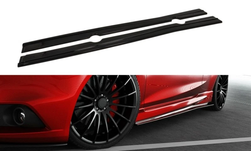 MAXTONDESIGN Side Skirts Diffusers Maxton Design Gloss Black For Ford Fiesta Mk7 ST / Zetec S