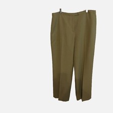 Kasper Women Tan Fully Lined Semi-Wide Straight Leg Trousers Pant Size 12 P. New