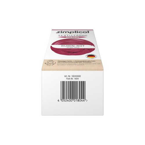 Simplicol Textilfarbe intensiv Rubin-Rot 150g 2er Pack - Bild 6 von 6
