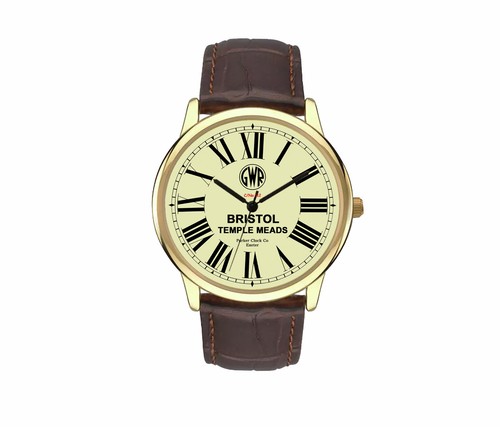 GWR Bahnhofsuhr Stil Armbanduhr, Bristol Station Victorian Style Souvenir. - Bild 1 von 5