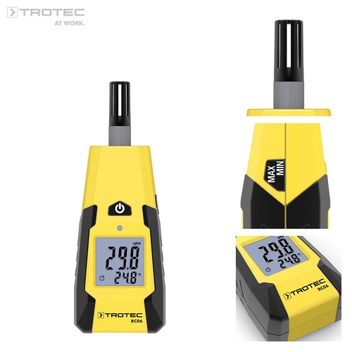 TROTEC Thermo Hygrometer BC06 Luftfeuchtemessgerät Feuchtemesser Klimamessgerät - Bild 1 von 4