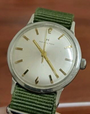 Vintage 1966 Hamilton Manual Wind Stainless Steel Men's Watch