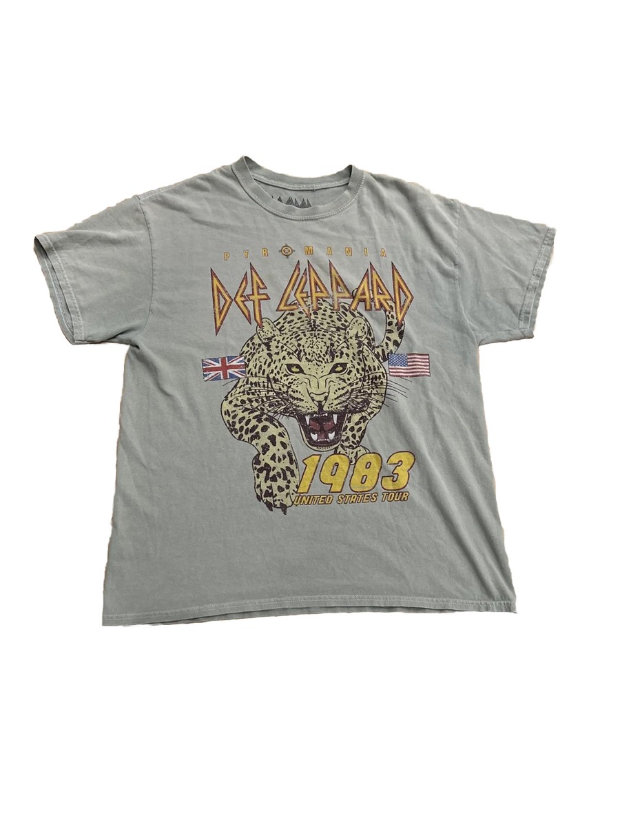 Vintage Def Leppard 1983 United States Tour Band T-Shirt Size 0X