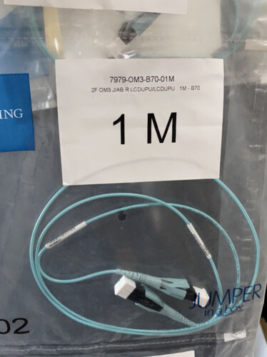 Corning 1M OM3 cavo patch fibra LC-LC 10G duplex multimodale OM317979-OM3-B70-01M - Foto 3 di 3
