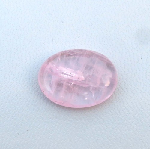 Natural Pink Morganite Cabochon Gemstone 14x10 mm Oval Shape Loose #4086 - Picture 3 of 8