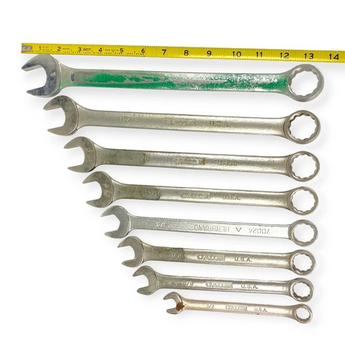 Allen 2901101001 1/2 to 1 in 12 Point Combination Wrench Set, 8 Pcs, Made in USA - Picture 11 of 19