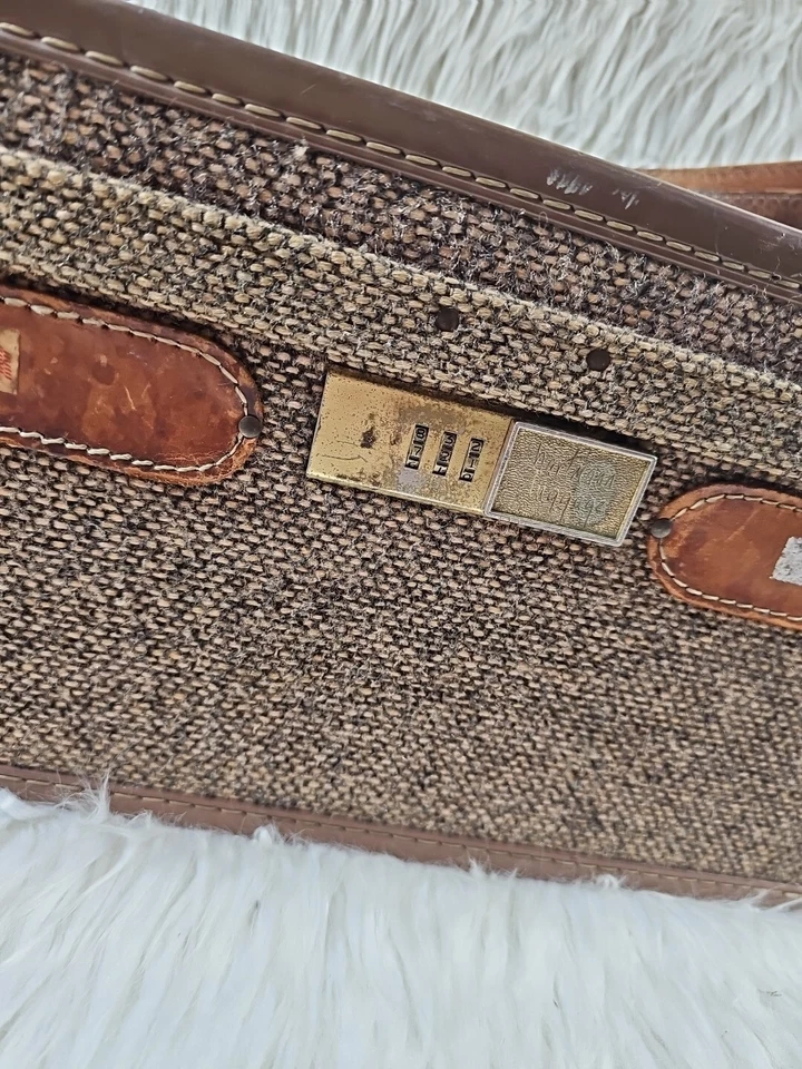 Equipaje de viaje de tweed HARTMANN de colección estuche de tren cosmético para llevar - se ve bien Foto 3 de 4