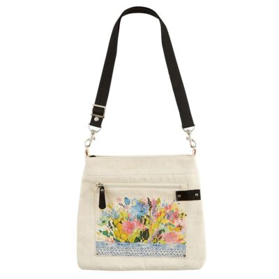 Cotton Canvas Crossbody Tote/Purse with Adjustable Strap, Choose Joy - Pack of 4