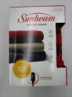 Sunbeam Microplush Comfy Toes Electric Heated Throw Blanket Foot Pocket Buffalo