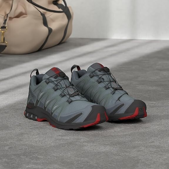 Salomon XA Pro 3D GTX v9 Uomo Taglia:12 Scarpe Grigio Rosso Escursionismo Trail Outdoor NUOVE