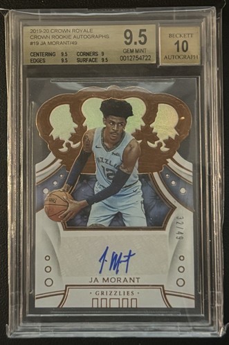 Ja Morant [Purple] #CR-JMT 2019 Panini Crown Royale Rookie Autographs card