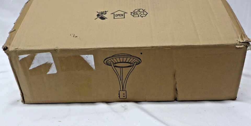 Luz LED Poste Superior 5000K 100W Poste Superior Exterior Circular Área Seguridad Poste Luz Foto 2 de 4