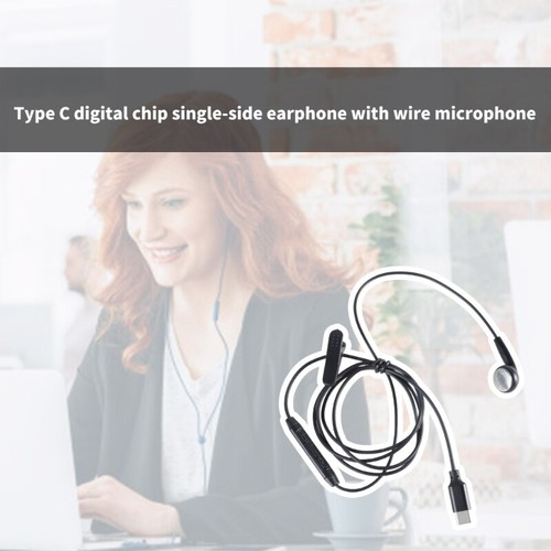 USB Type C Earbphone Single Side Earphone USB C Earbud Single Earbuds with - Picture 4 of 8