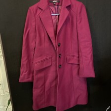 Womens DKNY Potion Blazer Longline Jacket Coat 3 Button Size 2 Fully Lined
