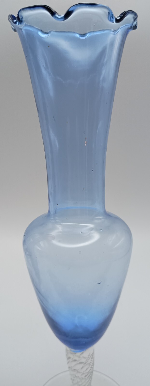 Set of 2 8" Blue and Purple Hand Blown Glass MCM Vintage Bud Vases eBay