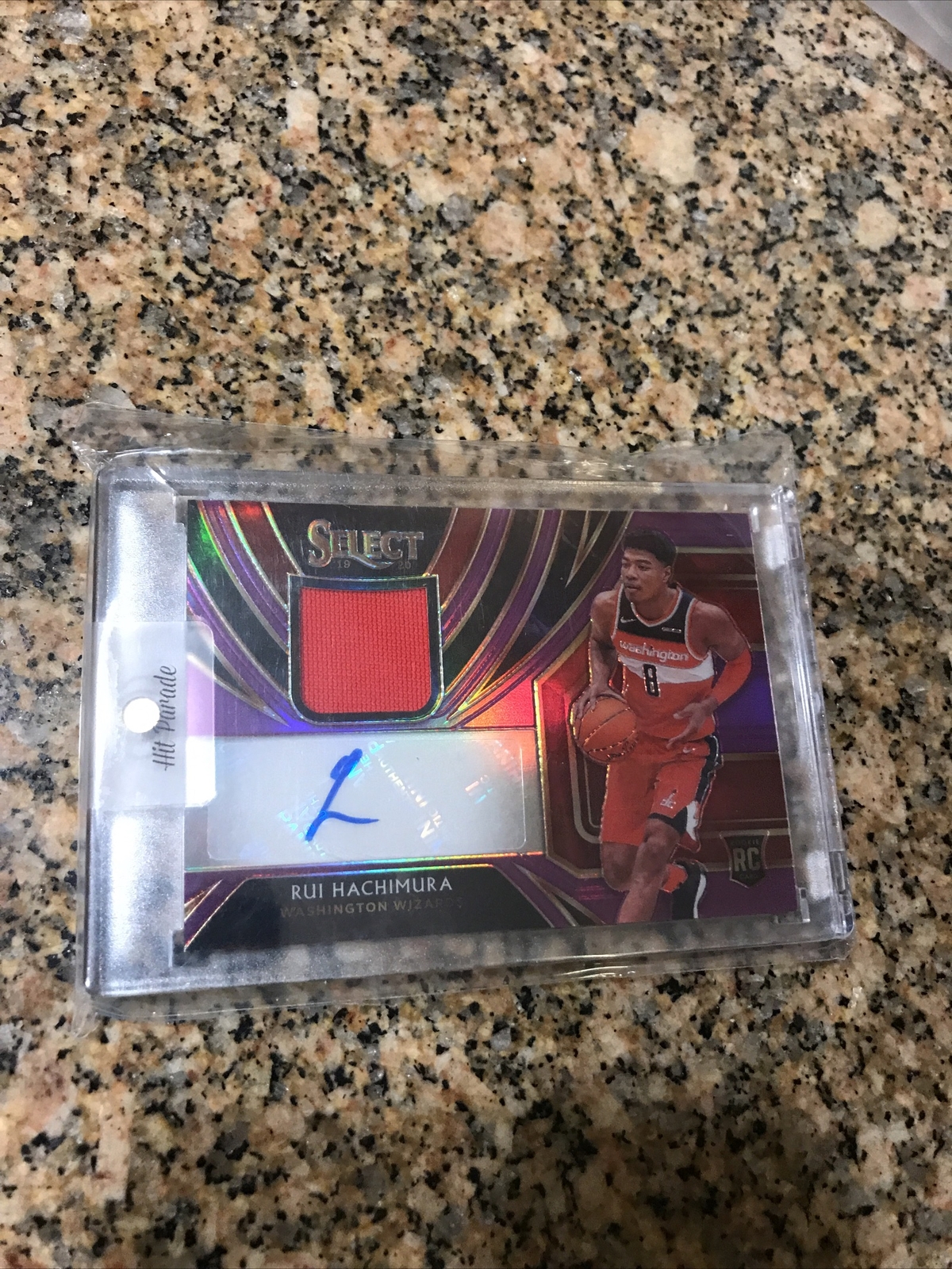 RUI HACHIMURA 2019-20 SELECT ROOKIE PATCH AUTO PURPLE PRIZM RC /99 SP (B38)
