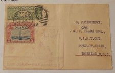 Saint Thomas Virgin Islands to Port of Spain Trinidad September 22 1929 airmail
