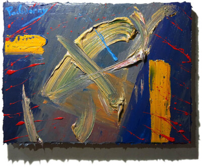 ORIGINAL OIL PAINTING VINTAGE EXPRESSIONIST ART SPIRITUAL RELIGIOUS ABSTRACT POP