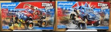 Set of 2 Playmobil Stunt Show Monster Trucks (Bull and Shark) 70549 & 70550