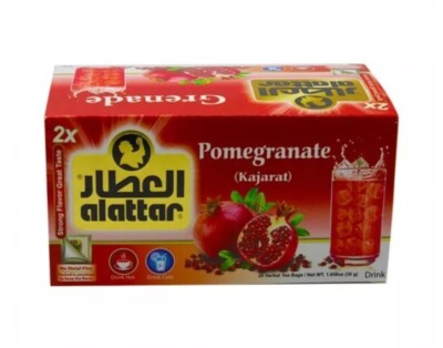 Alattar pomegranate Tea Bag Set of 20 Tea Bag شاي الرمان العطار 20 كيس