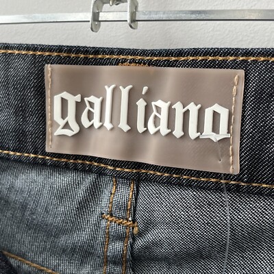 John galliano jeans denim made in italy women pants dark