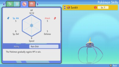 Pokemon Brilliant Diamond Shining Pearl BDSP - Shiny 6IV Surskit
