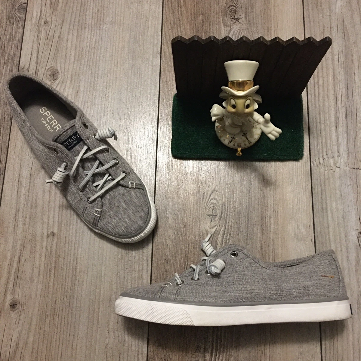 Sperry crest vibe metallic best sale silver