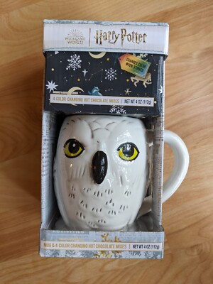 Harry Potter Owl Cup / Hedwig Mug with Color Changing Hot Chocolate Mix |  eBay
