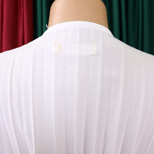 Maxi Vestido Para Mujer de Gasa Cintura Alta Plisado Cinturón Fiesta Cóctel Vestido Largo - Imagen 34 de 94
