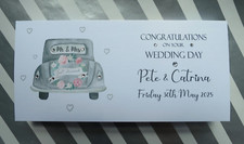 Personalised Handmade Wedding Day Congratulations Wedding Car Money Gift Wallet